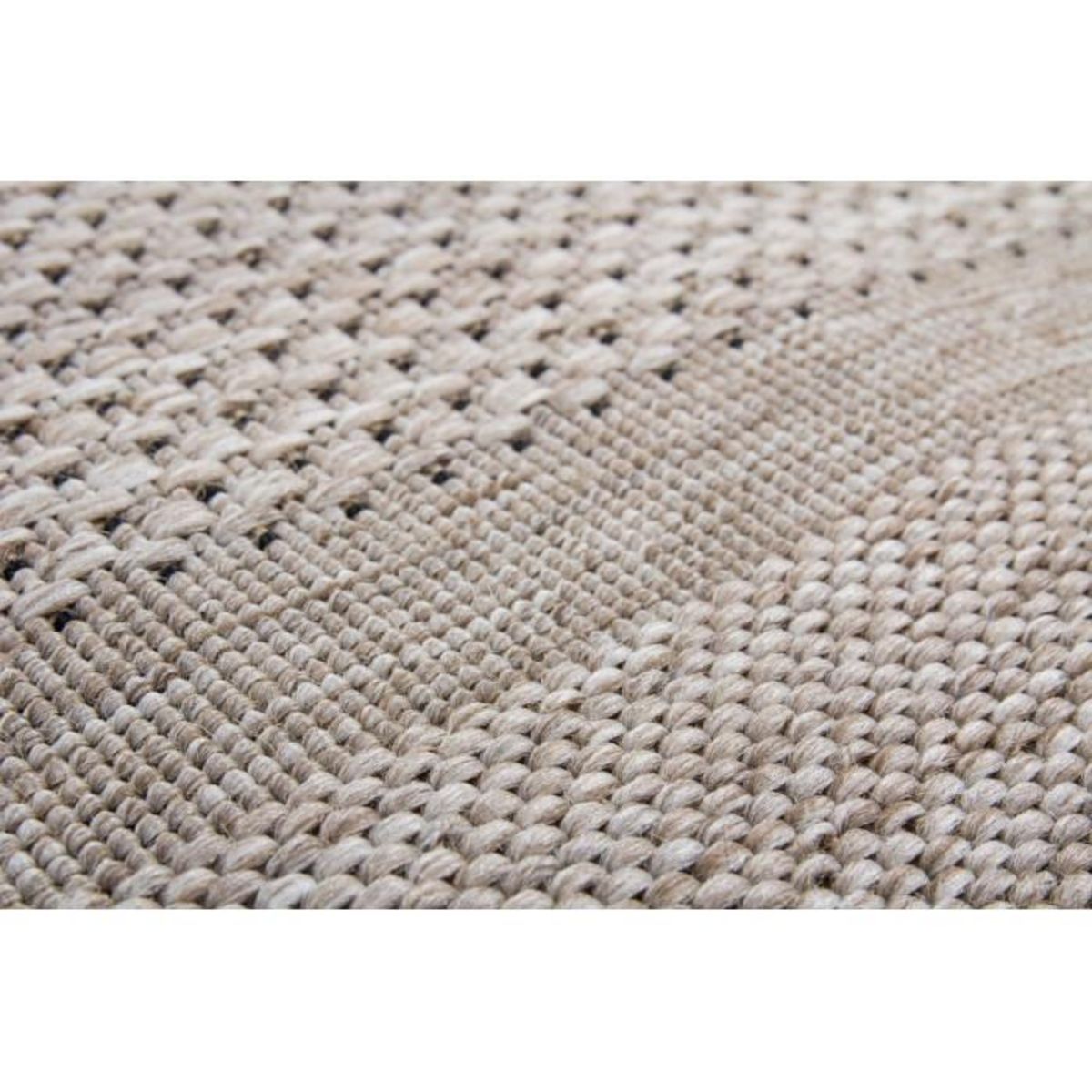 Paris Prix Tapis Tissé Effet Sisal  Hamstad  Argent