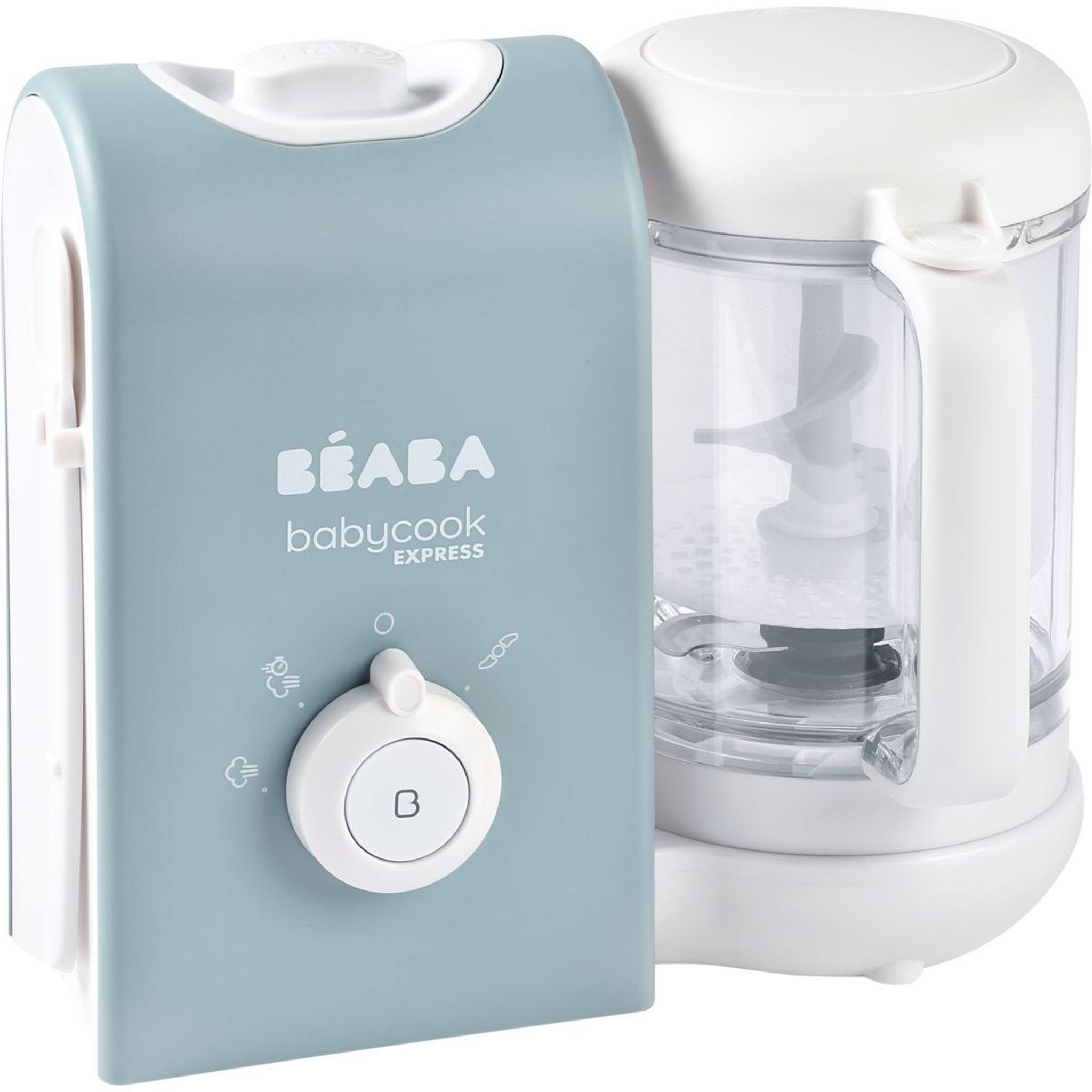 Voir la diapositive 2 : BEABA Mixeur cuiseur bébé babycook express -bleu baltique