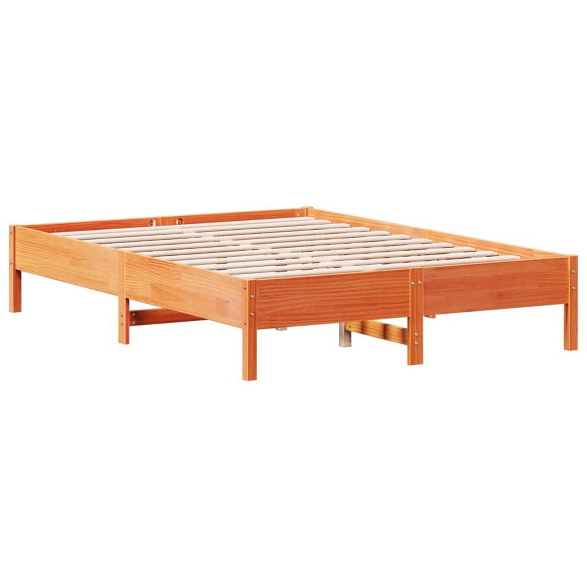 Voir la diapositive 2 : VIDAXL Cadre de lit sans matelas cire marron 120x200cm bois pin massif