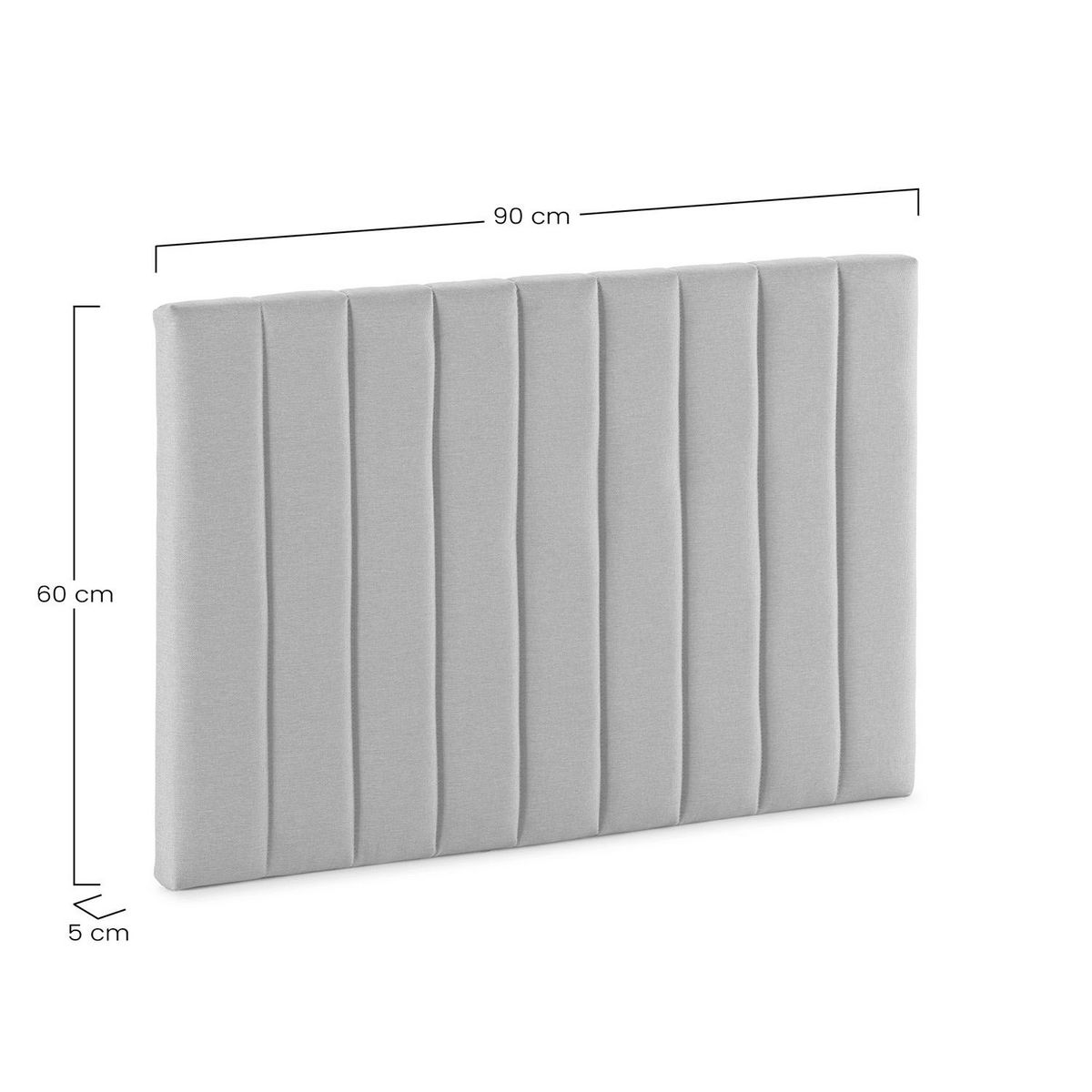 VS VENTA-STOCK Tête de lit tapissée Eris 90x60 cm Gris foncé