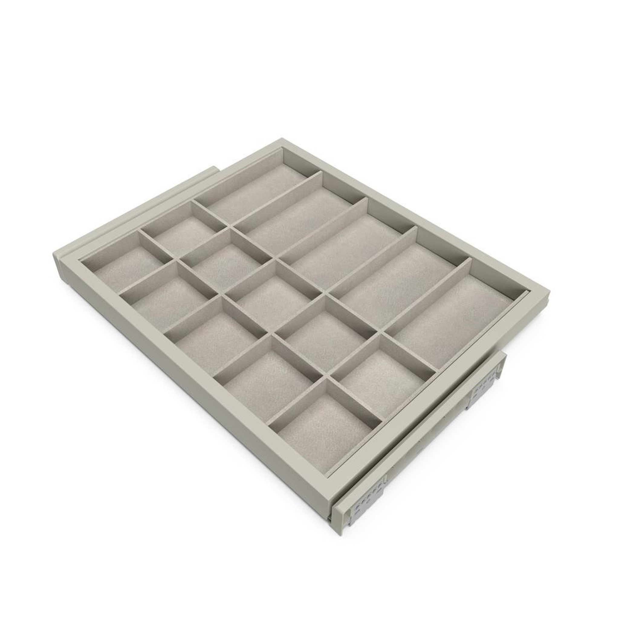 EMUCA SRL Kit de rangement - cadre de coulissage soft-close pour armoire réglable - module 600mm - Gris pierre