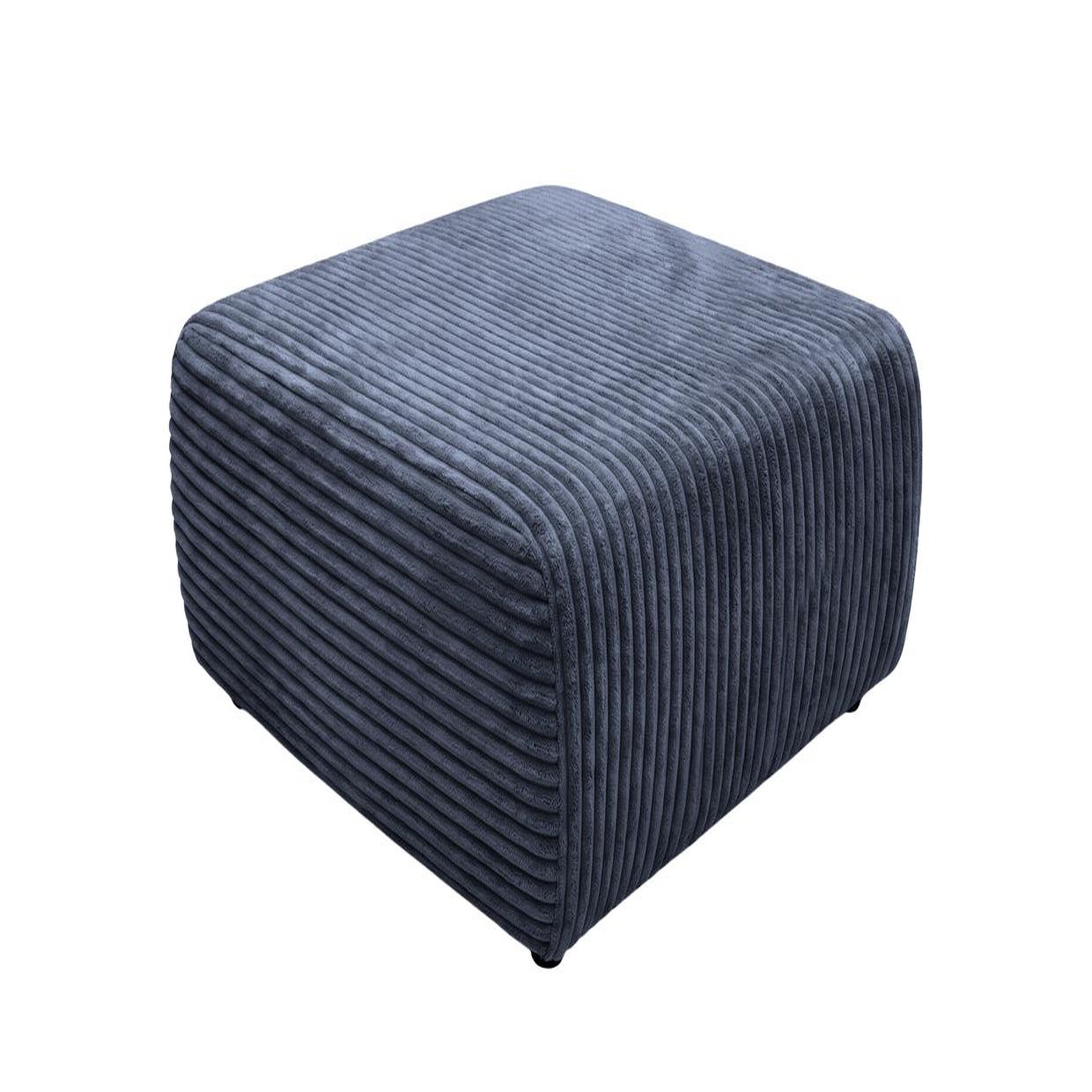 Voir la diapositive 1 : CASANOVA PARIS Elvis - pouf en gros velours côtelé 96x87x44