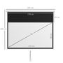 Voir la diapositive 3 : HOMCOM Écran de projection home-cinéma format 16:9 80 pouces 4K HD dim. 187L x 150H cm blanc