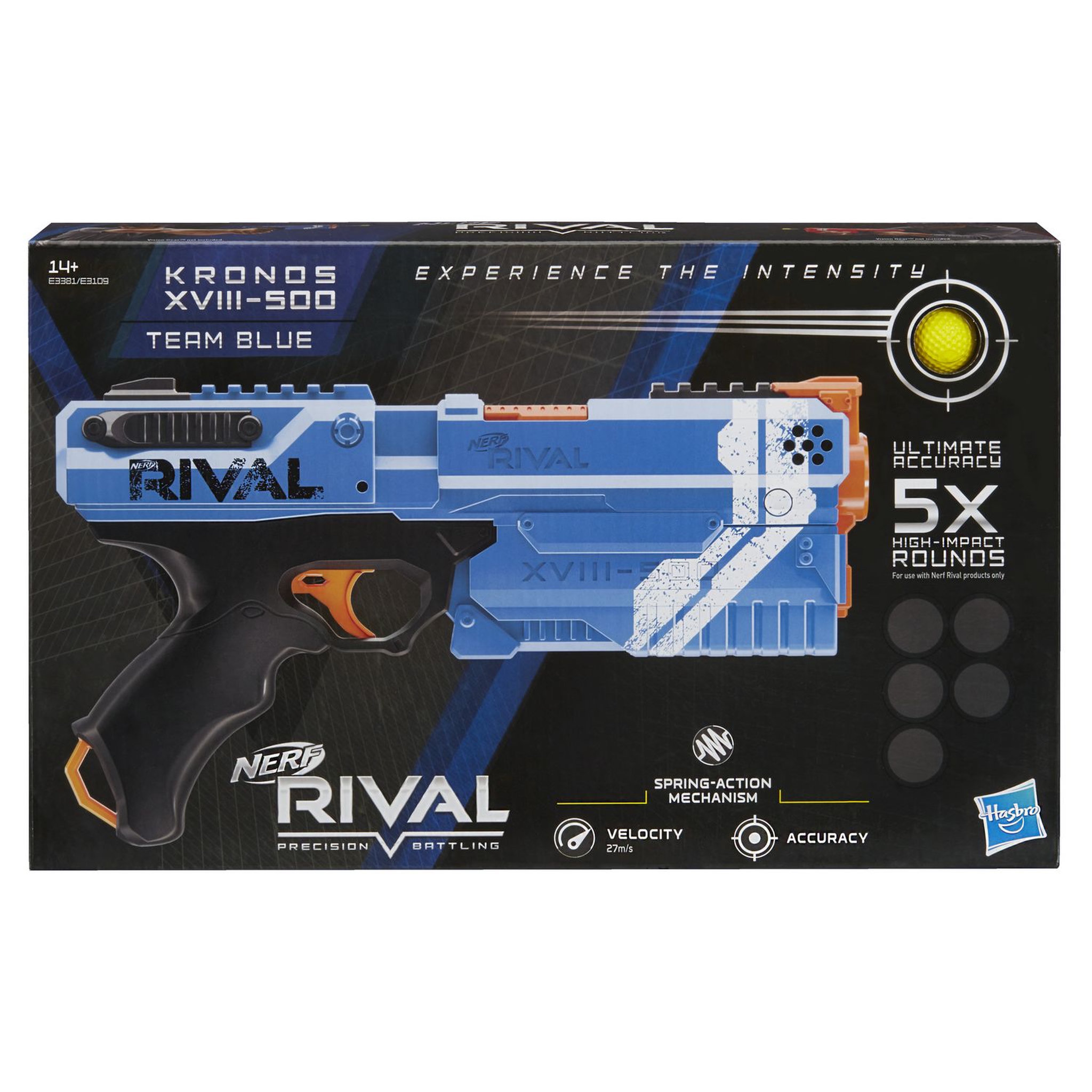Voir la diapositive 2 : HASBRO Kronos Nerf Rival bleu