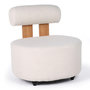 Voir la diapositive 1 : Paris Prix Fauteuil Design en Tissu Bouclette  Jasper  73cm Beige & Naturel