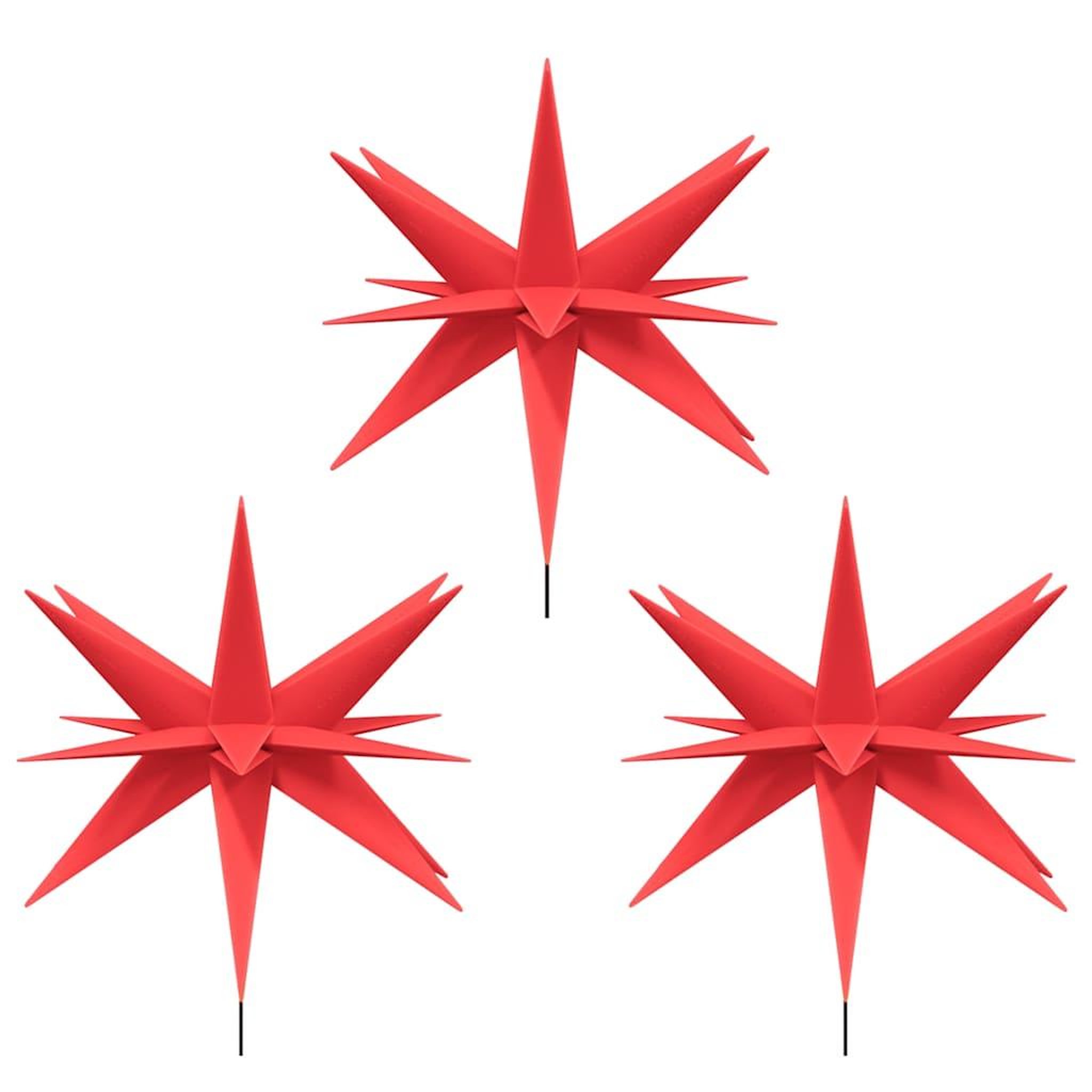 Voir la diapositive 3 : VIDAXL Lumieres de Noël avec piquets 3 pcs LED pliable rouge 35 cm