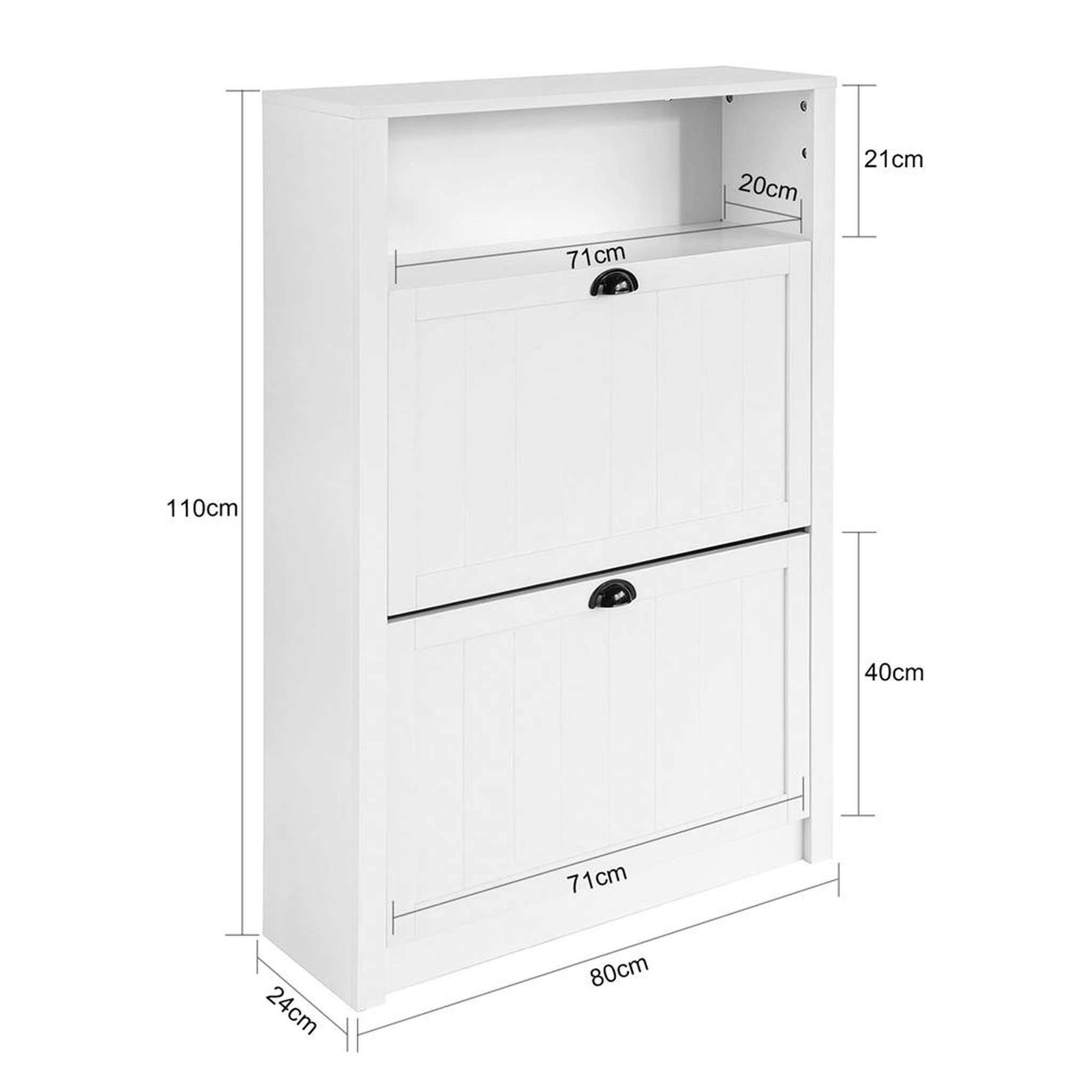 Voir la diapositive 3 : SOBUY SoBuy - Meuble À Chaussures 2 portes - Fonctionnel - FSR87