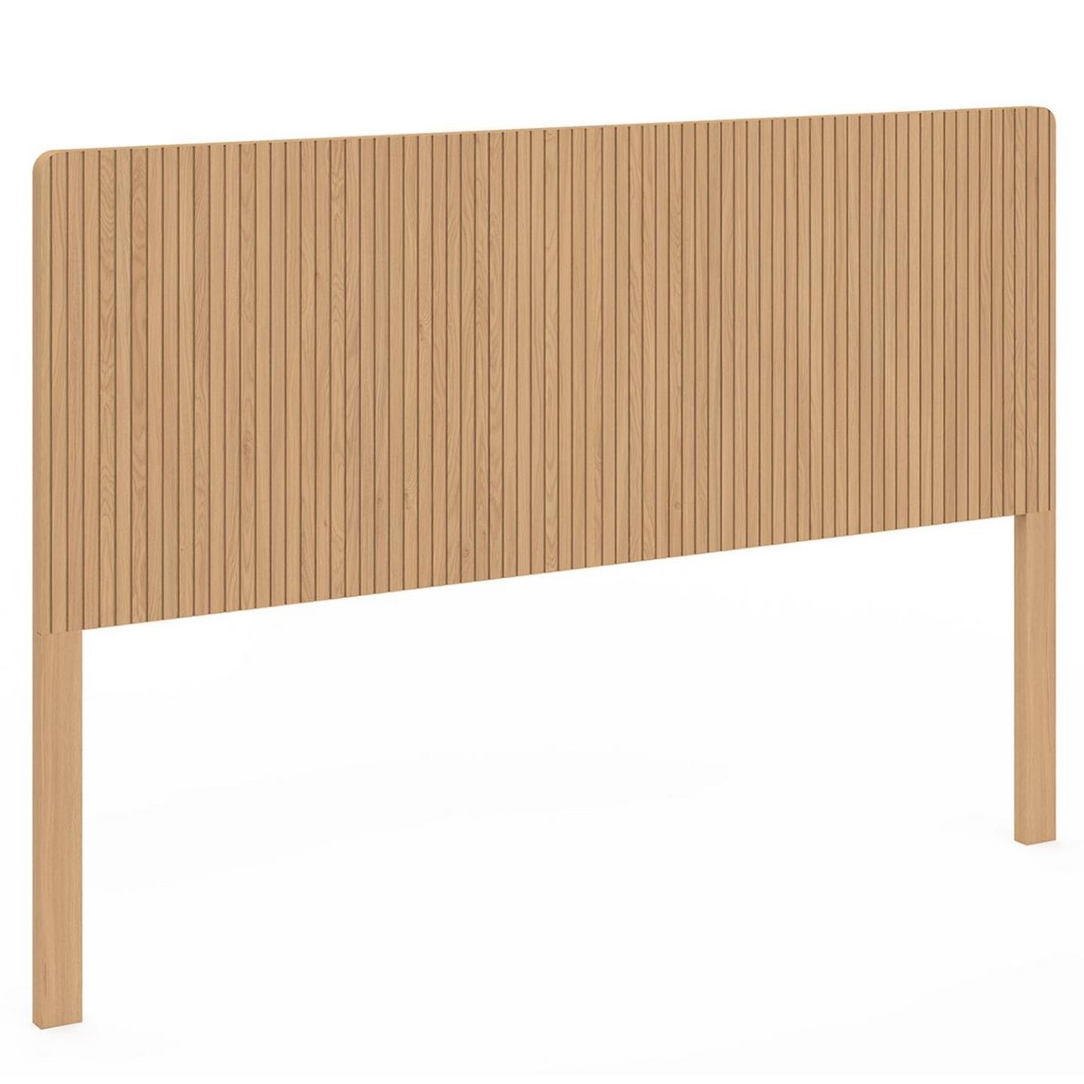 ID MARKET Tête de lit sur pied JULIETTE 160 cm effet lattes tasseau bois