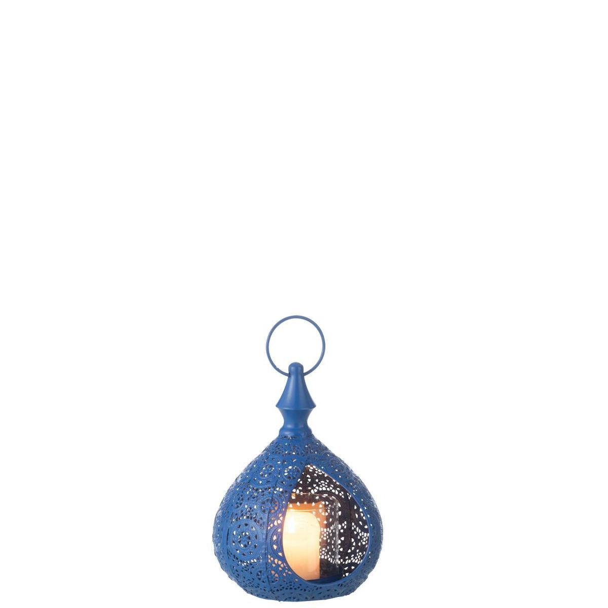 Paris Prix Photophore en Métal  Drop  21cm Bleu