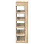 Voir la diapositive 5 : VIDAXL Etagere a chaussures chene sonoma 60x30x98 cm bois d'ingenierie