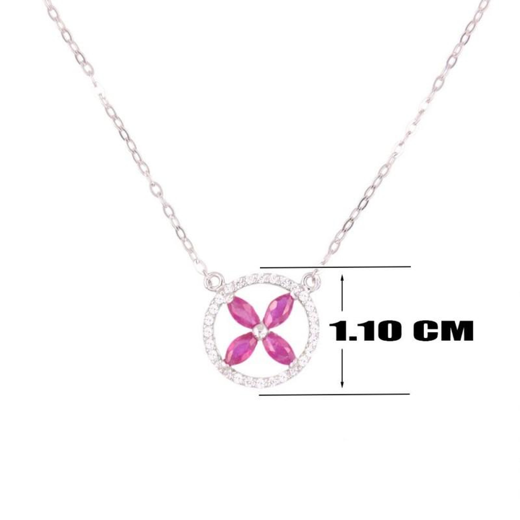 Voir la diapositive 3 : L'ATELIER D'AZUR Collier Or Blanc Serti de Rubis – Femme
