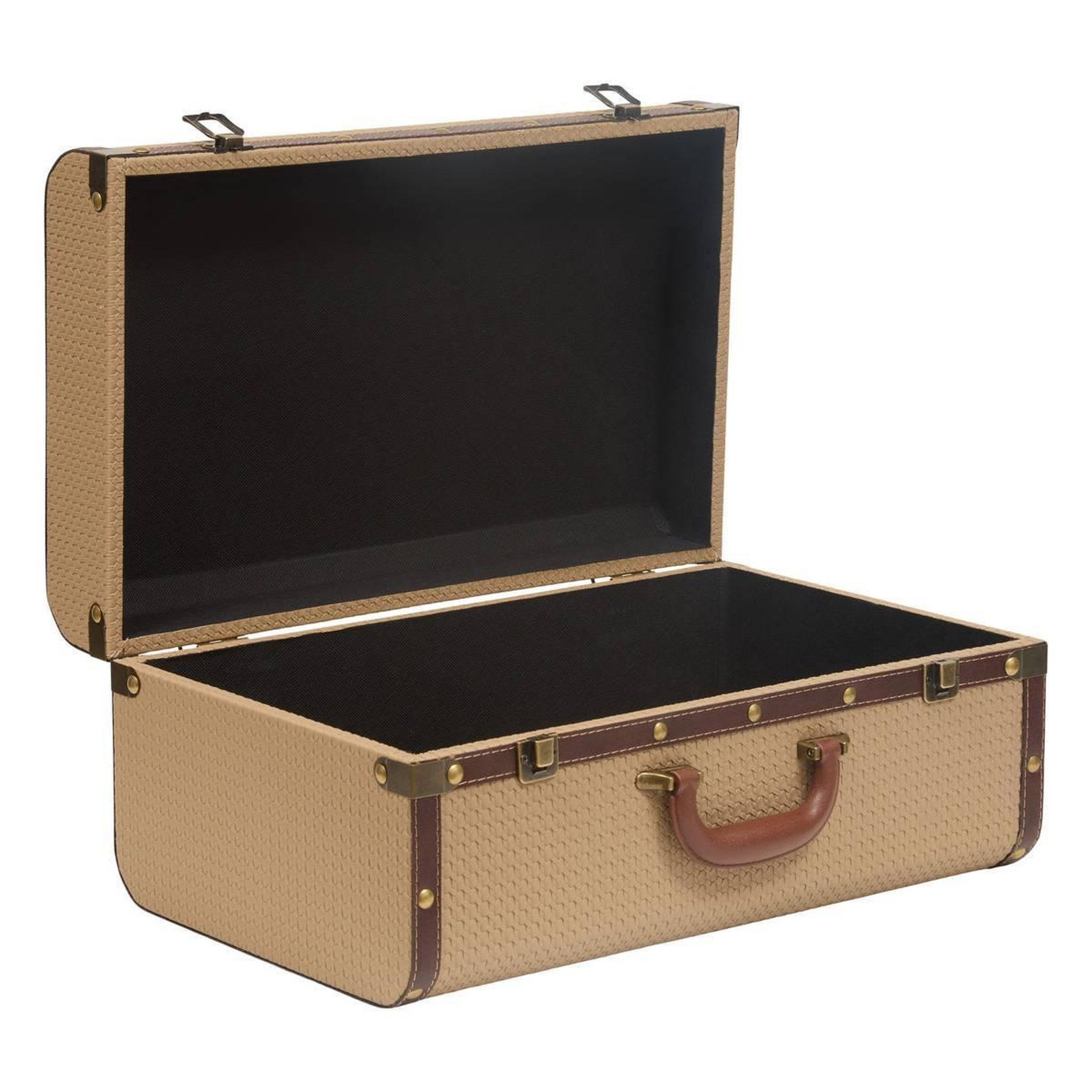 Voir la diapositive 3 : ATMOSPHERA Lot de 2 Malles Valises  Bonie  45cm Taupe