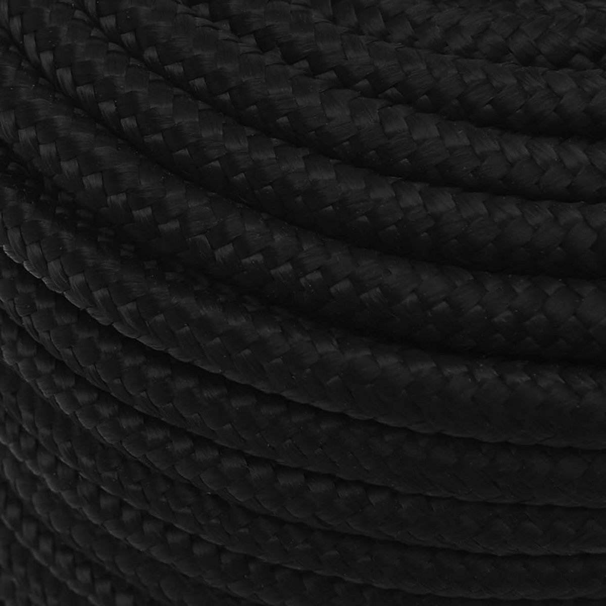VIDAXL Corde de travail Noir 12 mm 250 m Polyester