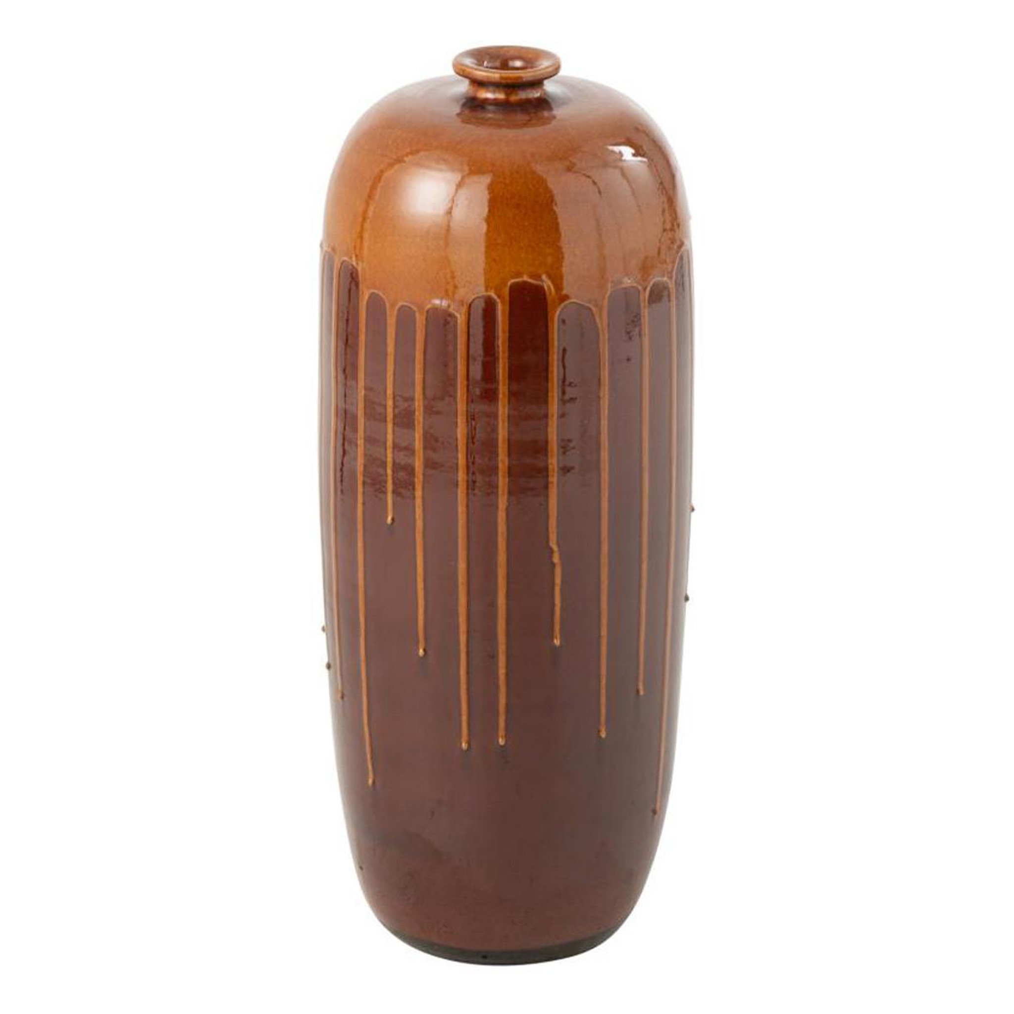 J-LINE Vase en terre cuite  lee terra  55cm marron & orange