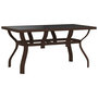 Voir la diapositive 2 : VIDAXL Table de jardin Marron et noir 140x70x70 cm Acier et verre