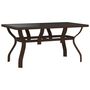 Voir la diapositive 2 : VIDAXL Table de jardin Marron et noir 140x70x70 cm Acier et verre