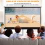 Voir la diapositive 4 : HOMCOM Écran de projection avec support trépied réglable en hauteur home-cinéma vidéo projecteur format 16:9 4K HD 84 pouces noir
