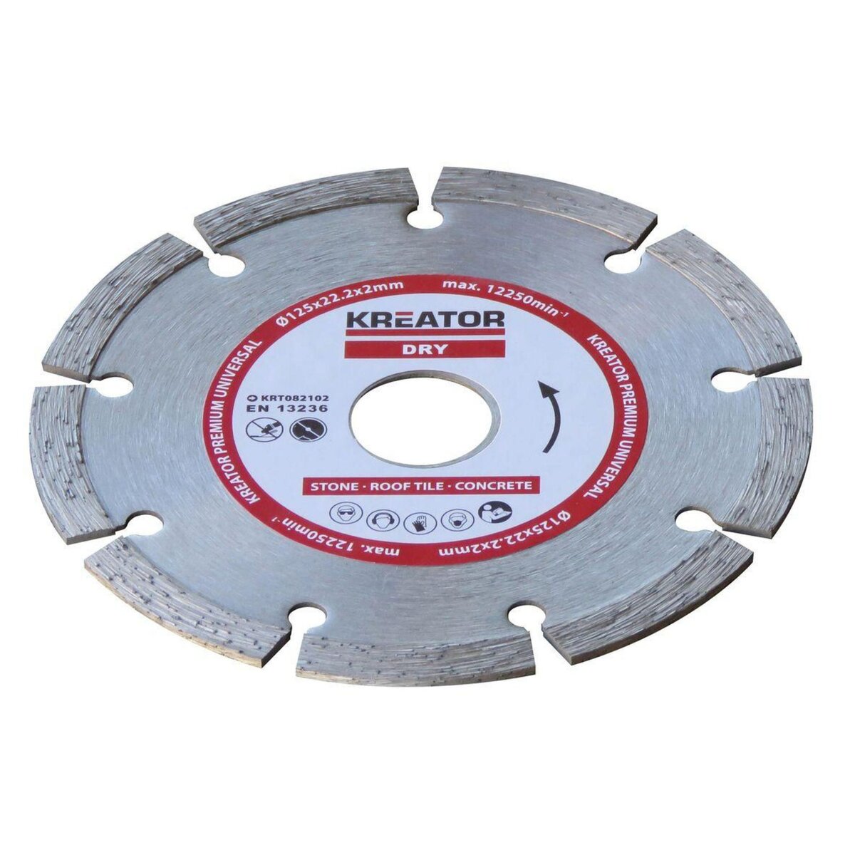 KREATOR Disque diamant béton, pierre - Alésage 22,2 mm 1 disque 125 mm 2,0 mm