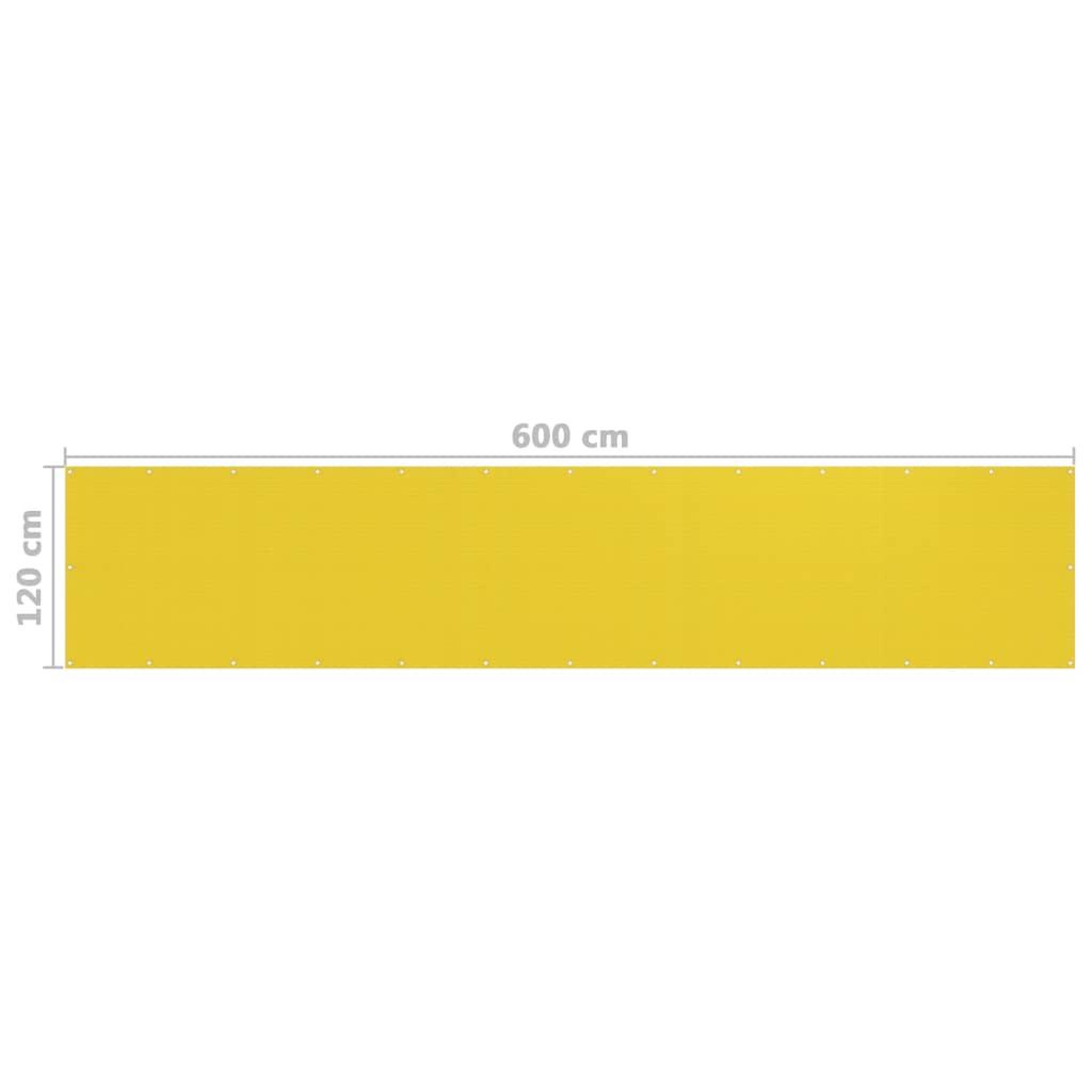 Voir la diapositive 5 : VIDAXL Ecran de balcon Jaune 120x600 cm PEHD