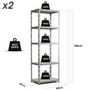 Voir la diapositive 3 : EUROSPEN Lot de 2 Etagères de Rangement modulables et polyvalentes pour atelier, garage, cave...Charges Lourdes 180x60x40cm x2 - Gris