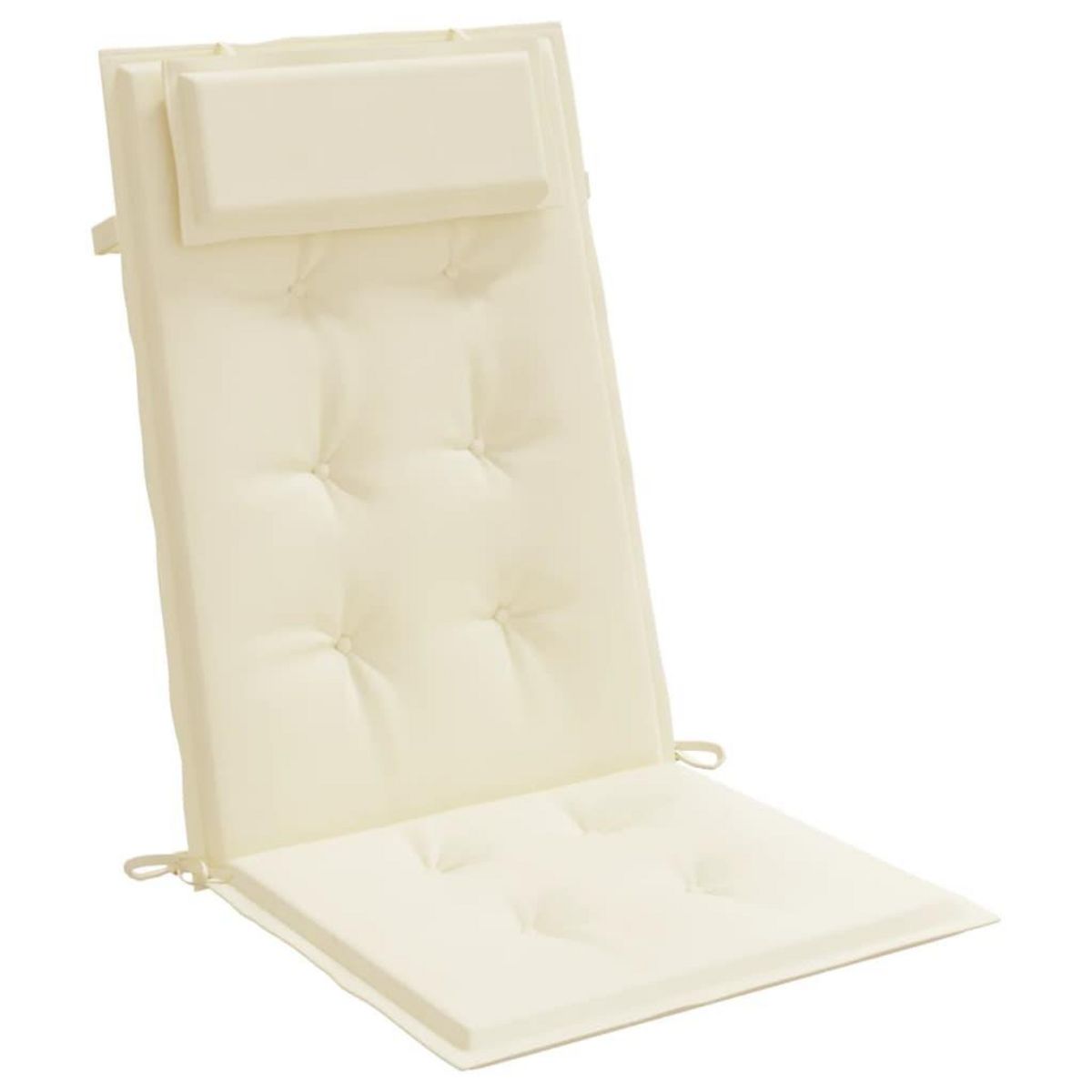 VIDAXL Coussins de chaise a dossier haut lot de 6 creme tissu oxford