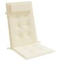 Voir la diapositive 5 : VIDAXL Coussins de chaise a dossier haut lot de 6 creme tissu oxford