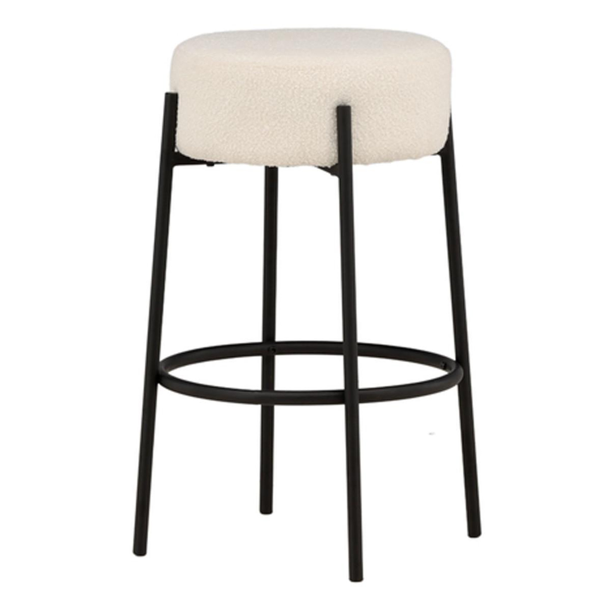 Paris Prix Tabouret de bar bouclette  tucson  70cm blanc