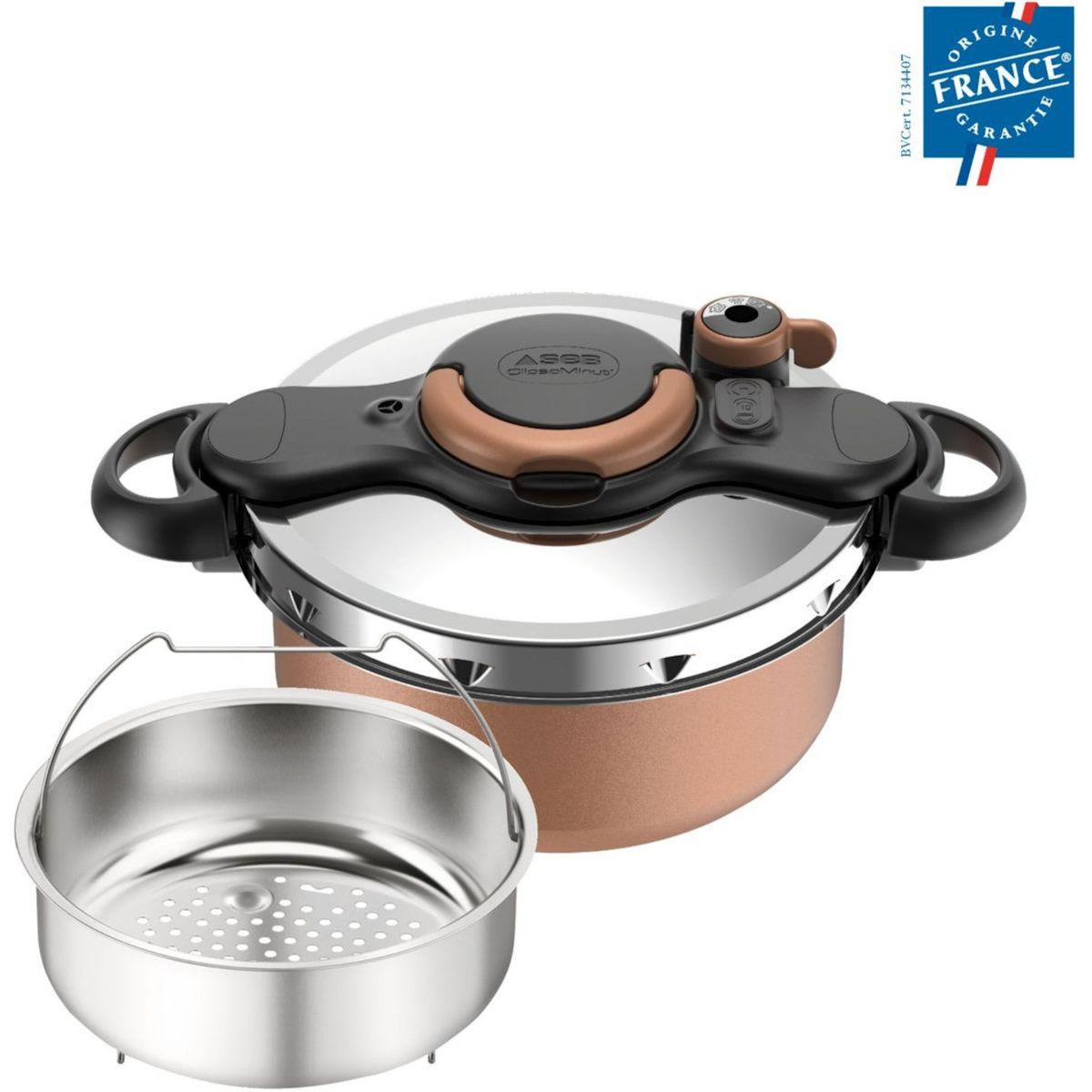 SEB Autocuiseur ClipsoMinut Duo Copper 5L P4705101