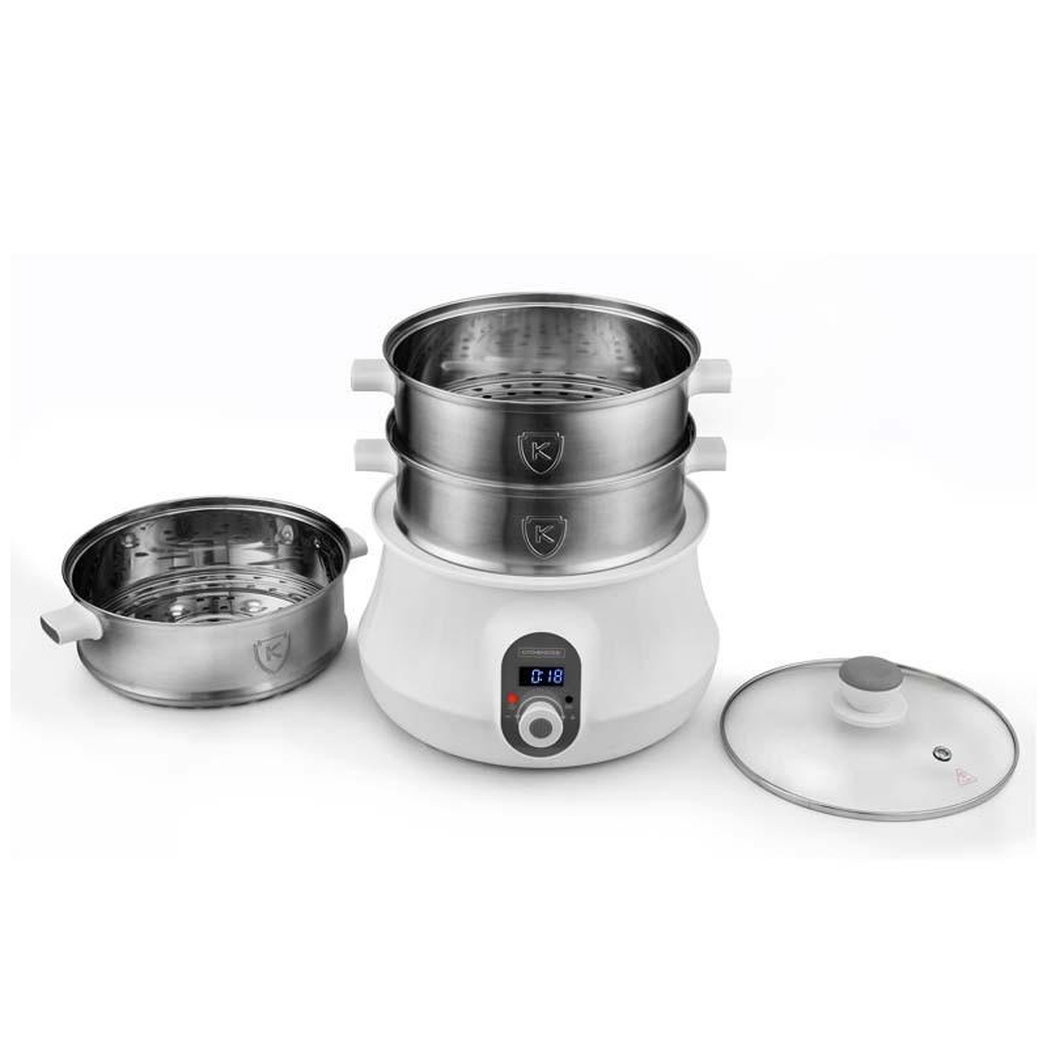 Voir la diapositive 6 : KITCHENCOOK Kitchencook - cuiseur vapeur et couscoussier électrique - 9 litres - 900w