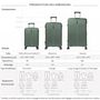Voir la diapositive 2 : Cactus Lot de 3 valises rigides dont une valise cabine TSA
