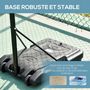 Voir la diapositive 6 : HOMCOM Panier de Basket-Ball sur pied avec poteau panneau, base de lestage sur roulettes hauteur réglable 2,1 - 2,5 m noir blanc