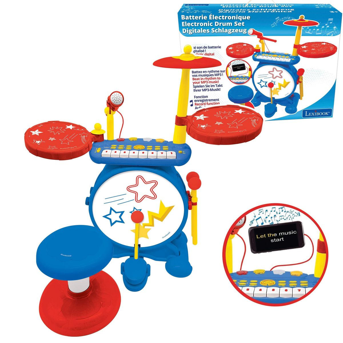 Lexibook Mon Rock Band Batterie Lumineuse Complète