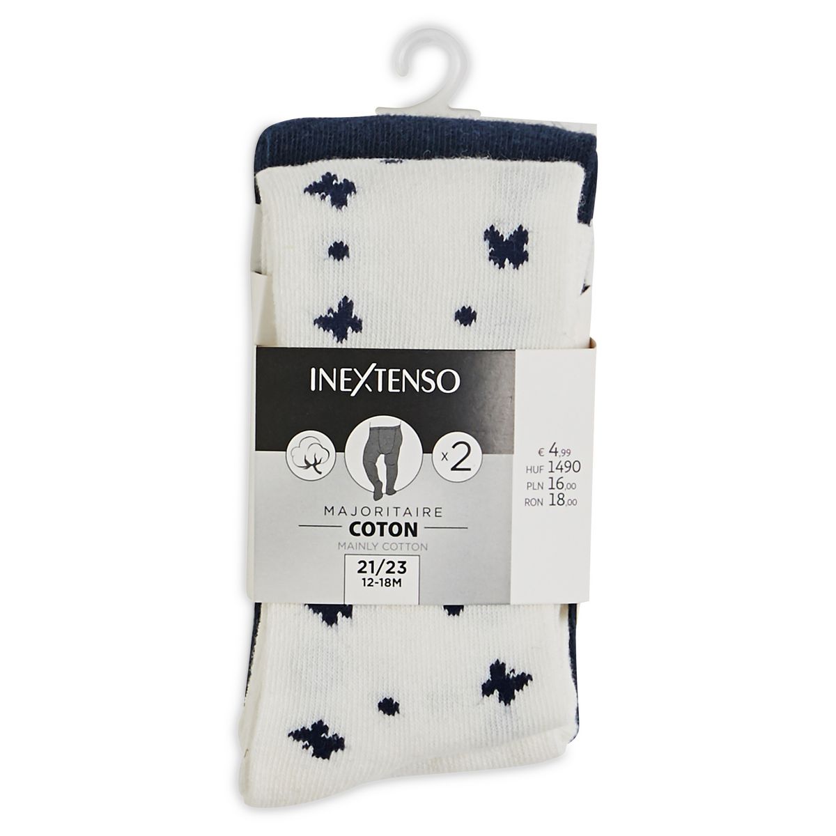 IN EXTENSO Lot de 2 paires de collants bébé fille