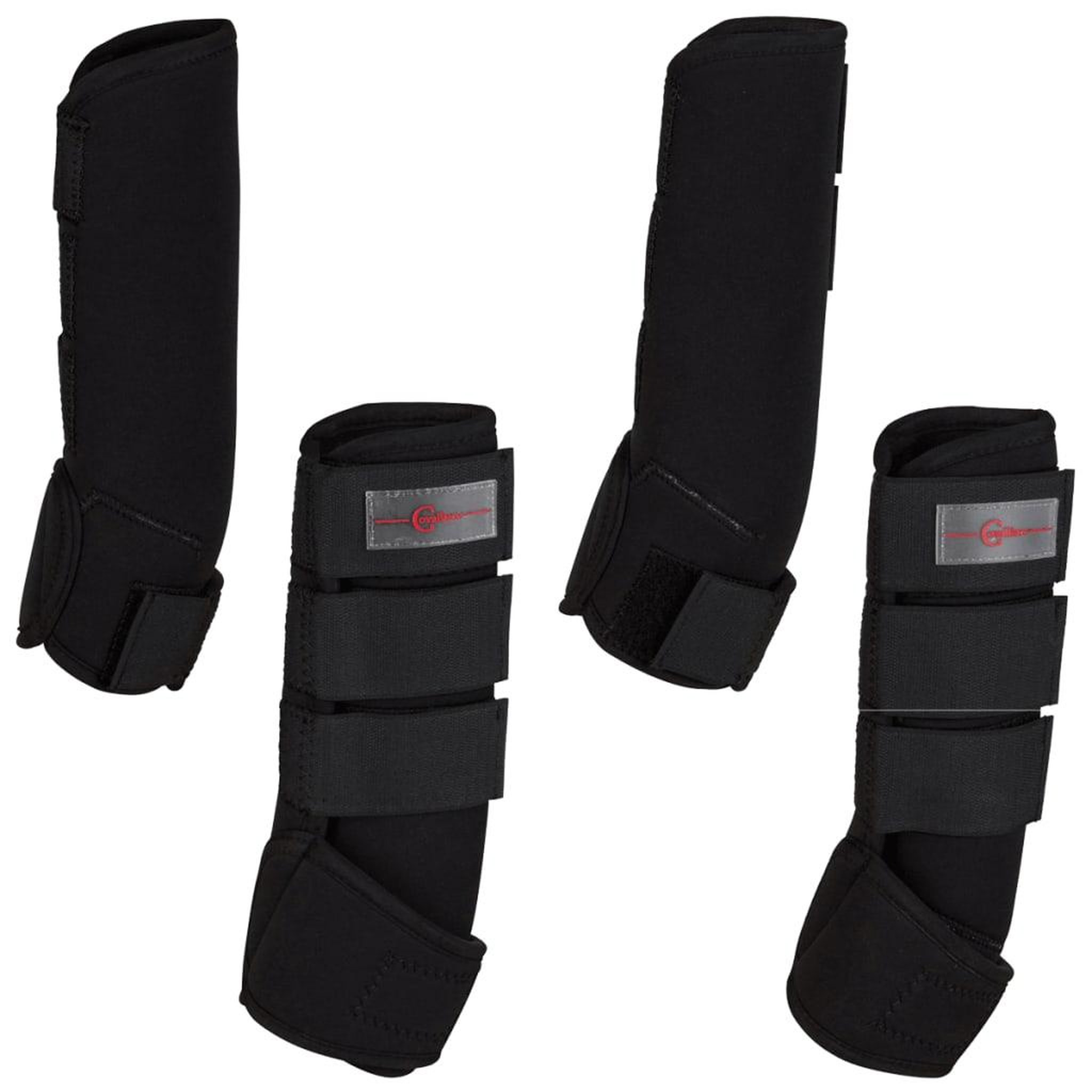 KERBL Kerbl Ensemble de guetres de cheval 4 pcs Complet Noir 320133