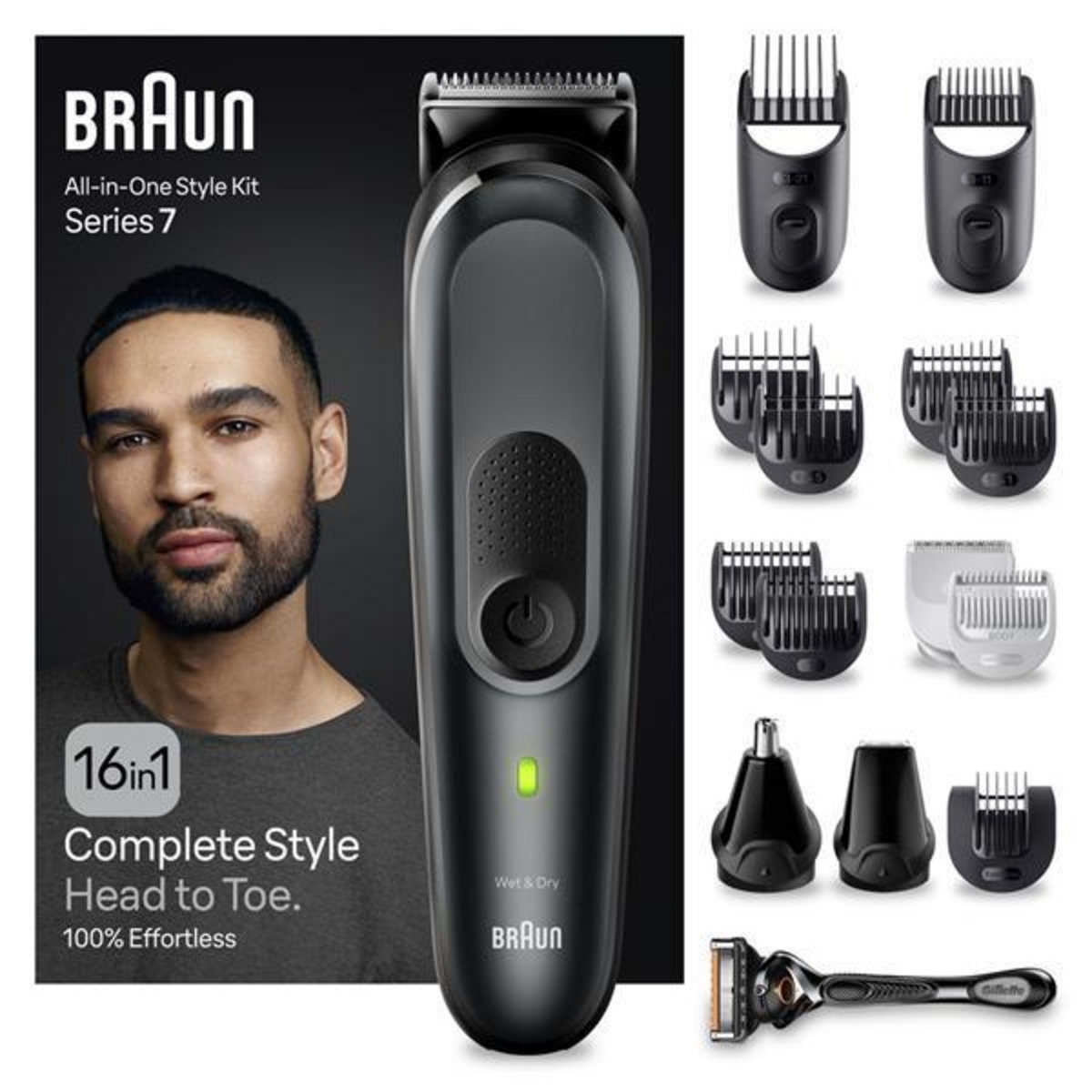 BRAUN Tondeuse multi-usages 16en1 rechargeable étanche - MGK7470
