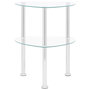 Voir la diapositive 2 : VIDAXL Table d'appoint 2 niveaux Transparent 38x38x50 cm Verre trempe
