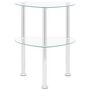 Voir la diapositive 2 : VIDAXL Table d'appoint 2 niveaux Transparent 38x38x50 cm Verre trempe