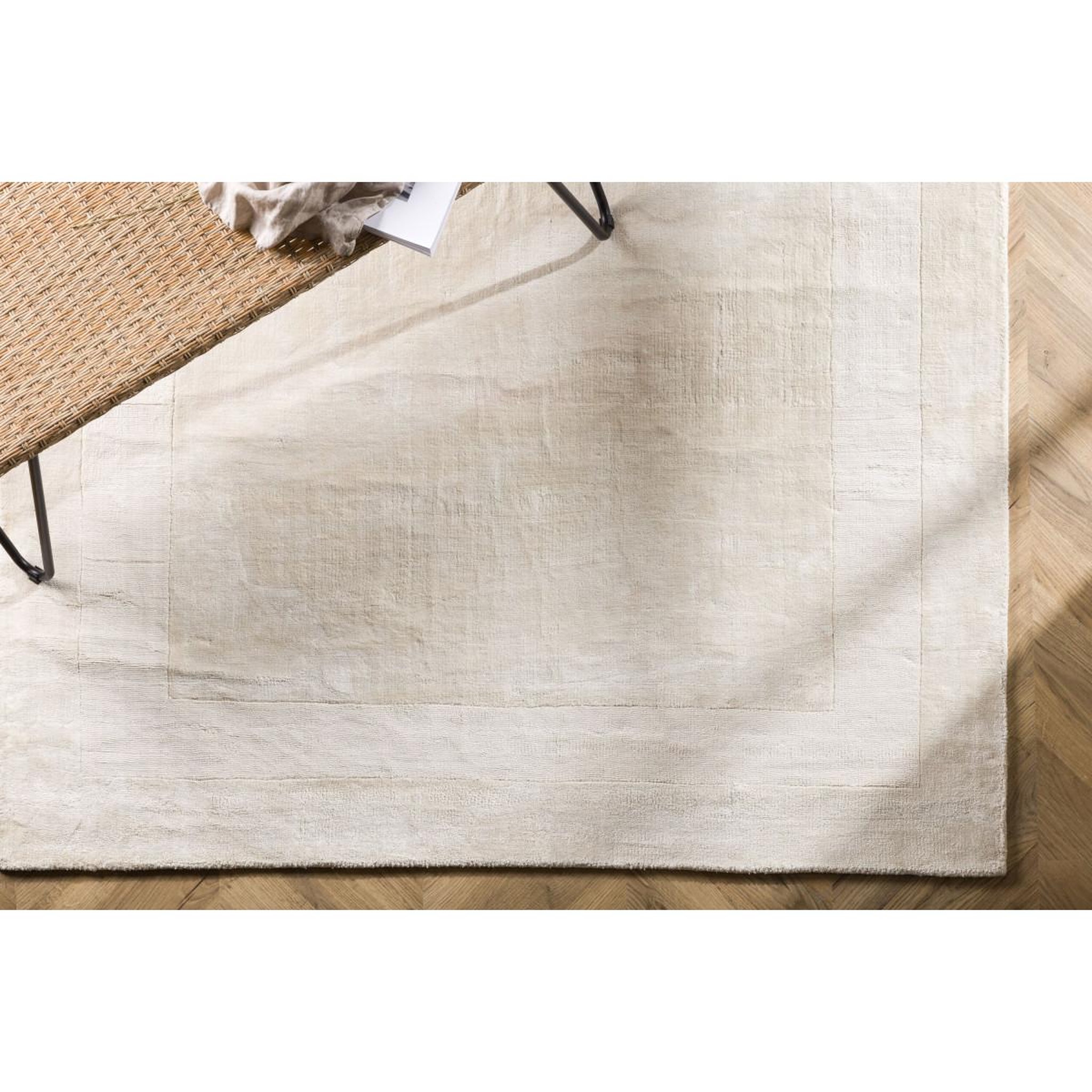 Voir la diapositive 3 : Paris Prix Tapis déco  boston  162x230cm blanc