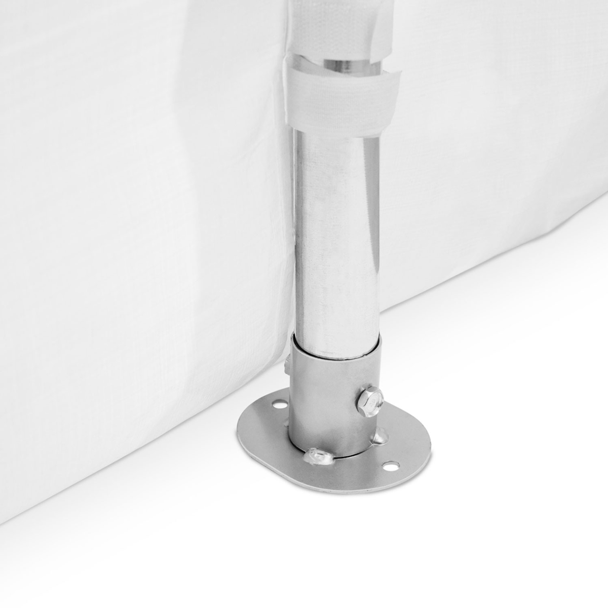 ID MARKET Tente de réception 4x8 M barnum PE 180gr/m² chapiteau blanc 40 personnes