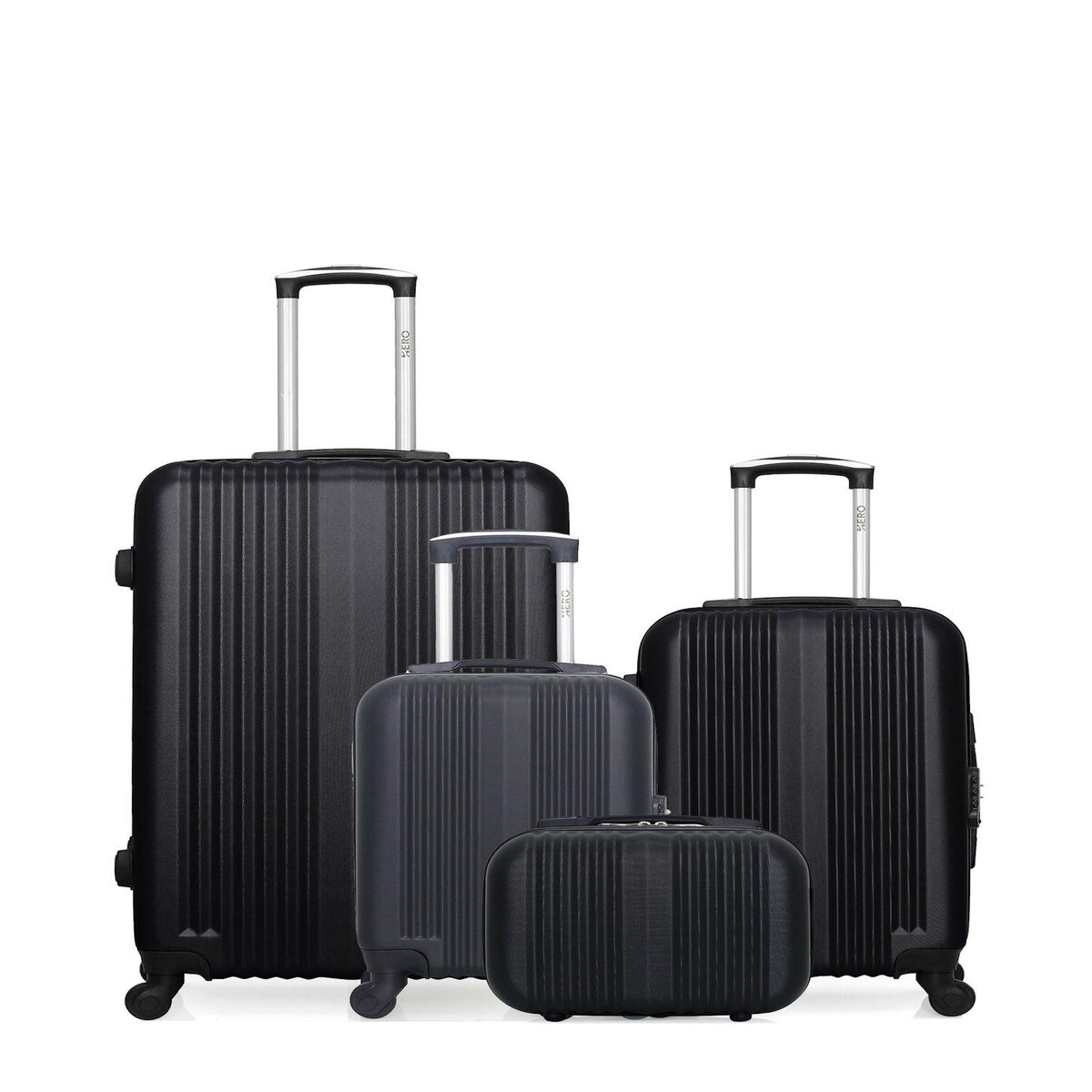 HERO HERO - LOT DE 4 - Valises grand format, cabine, cabine XXS et vanity LIPARI