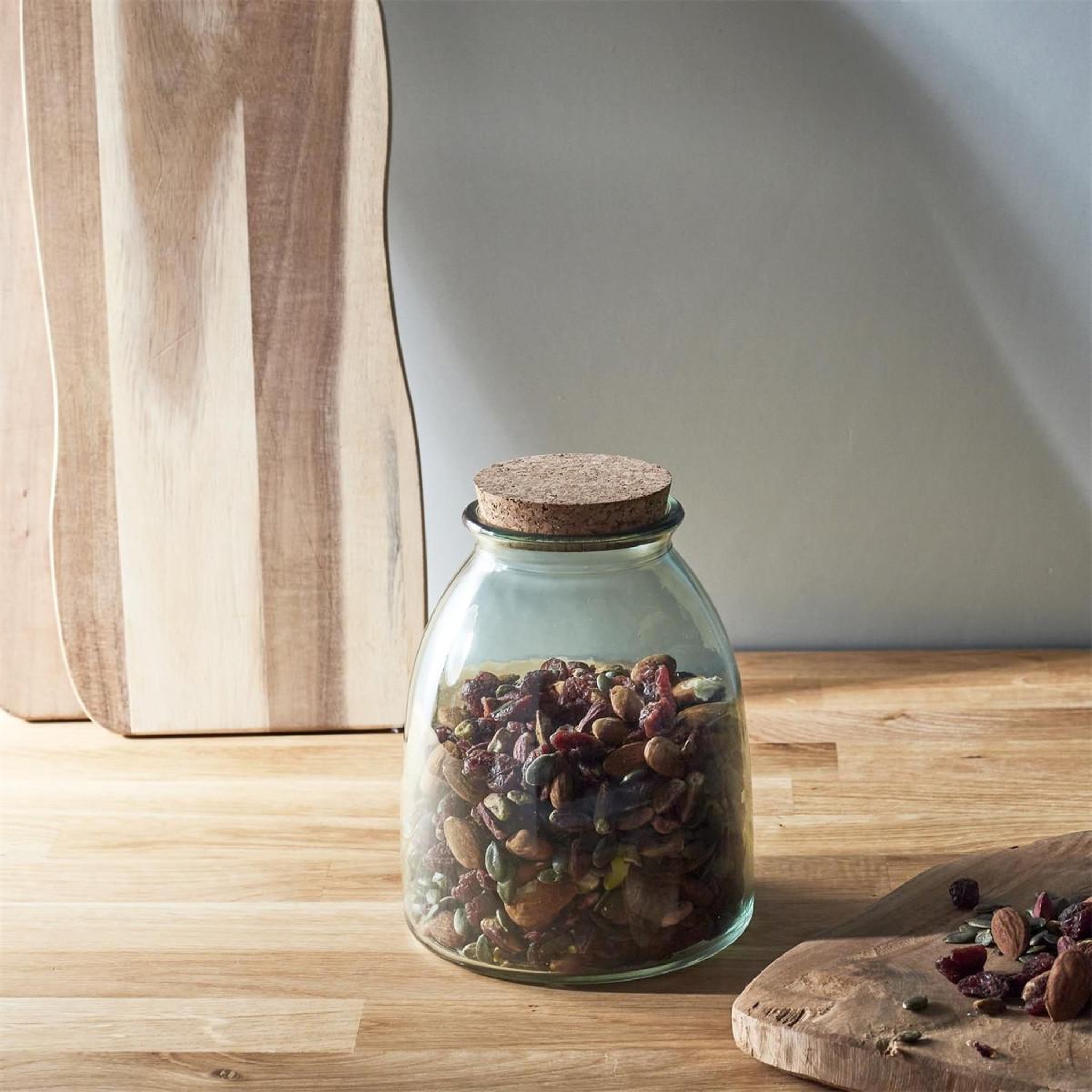 Voir la diapositive 3 : COOK CONCEPT Bocal en Verre & Couvercle  Liège  1L Transparent