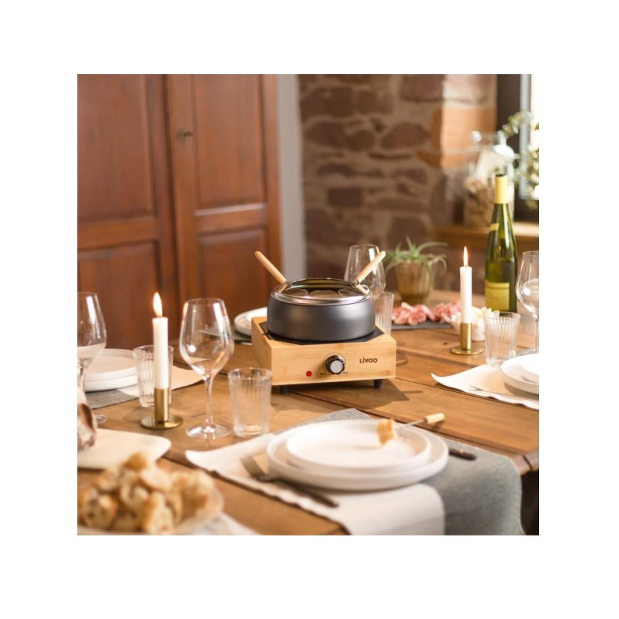 Voir la diapositive 6 : LIVOO Service à fondue 800w 8 fourchettes - doc287