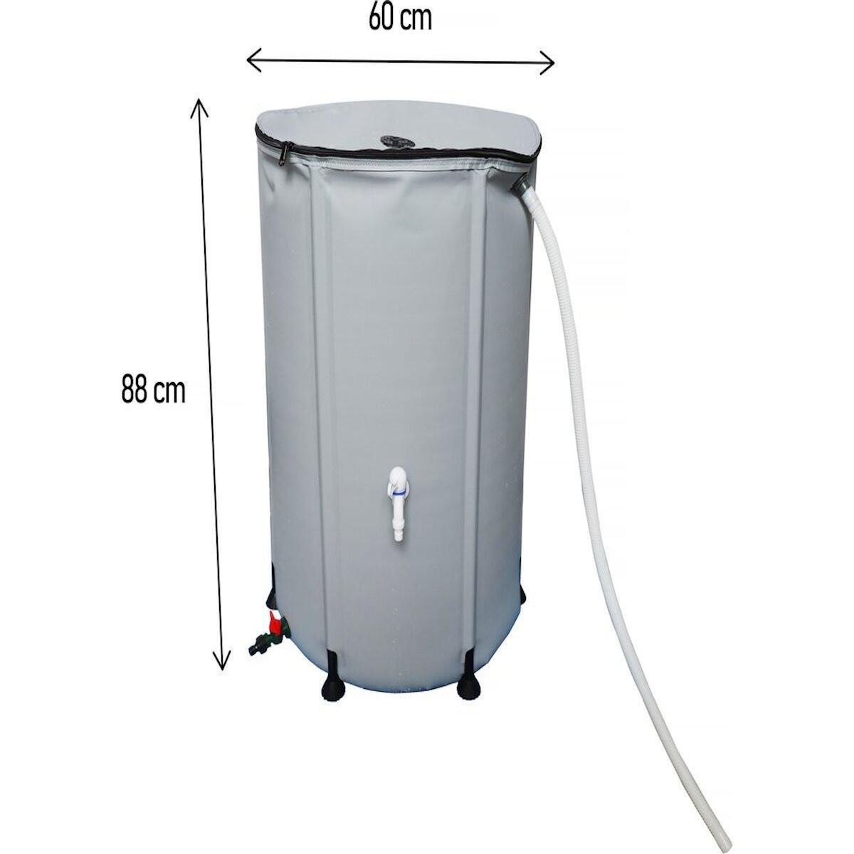 Habitat et Jardin Récupérateur d'eau souple en PVC 250 L - Gris