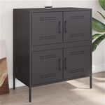 VIDAXL Buffet noir 68x39x79 cm acier