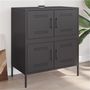 Voir la diapositive 1 : VIDAXL Buffet noir 68x39x79 cm acier