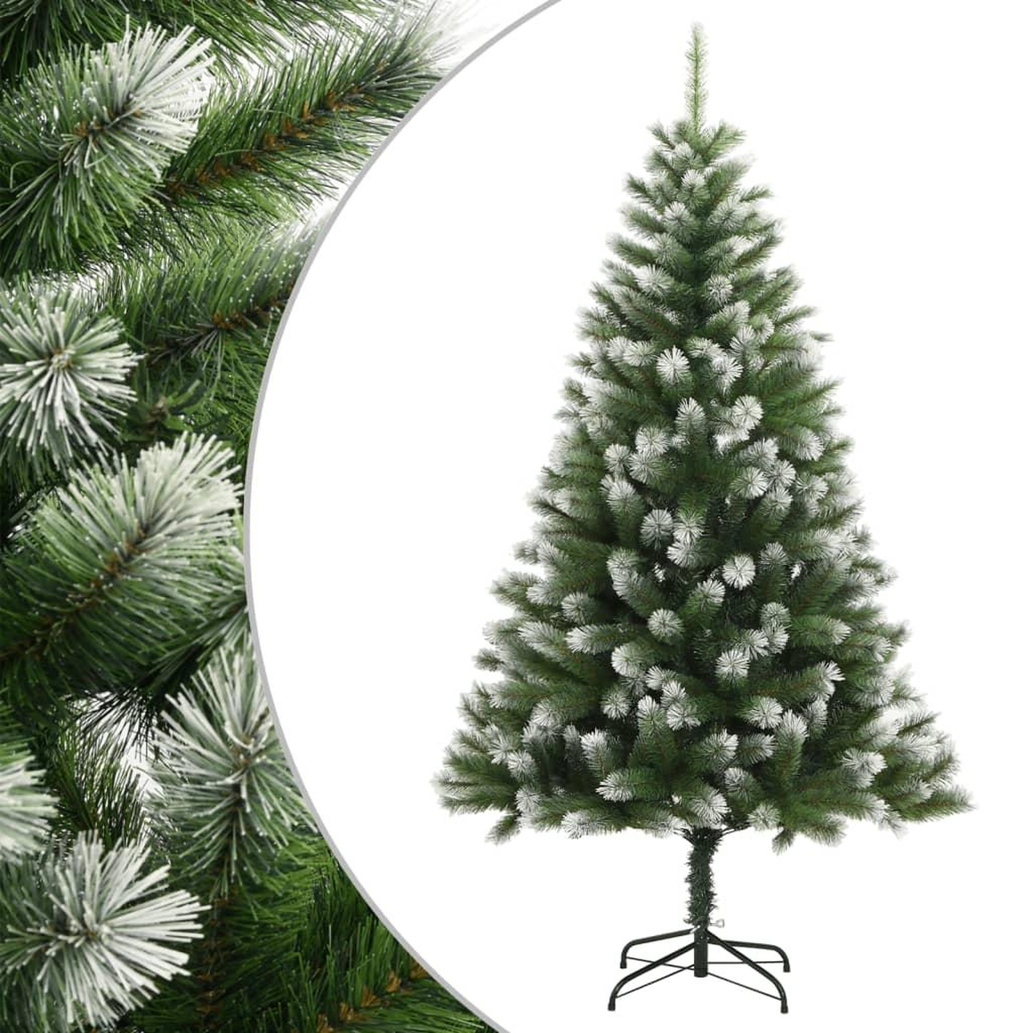 VIDAXL Sapin de Noël artificiel a charnieres avec neige floquee 240 cm