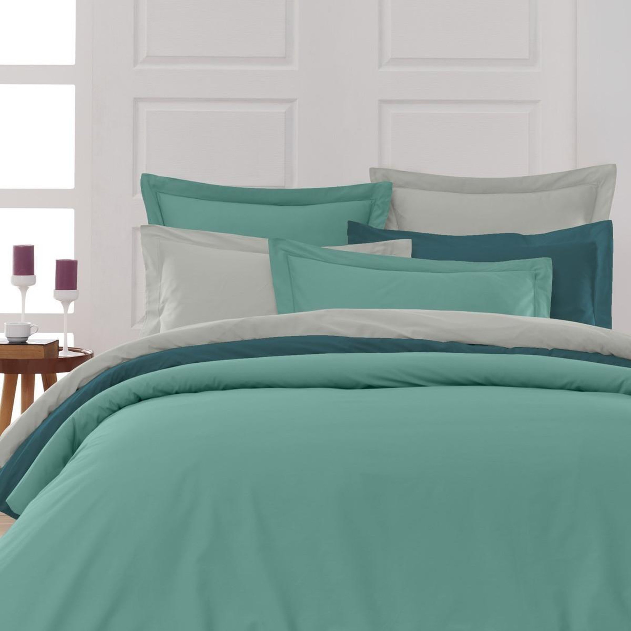 Voir la diapositive 5 : Sensei Maison Drap plat en percale de coton SOFT PERCALE