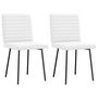 Voir la diapositive 2 : VIDAXL Chaises a manger lot de 2 blanc similicuir