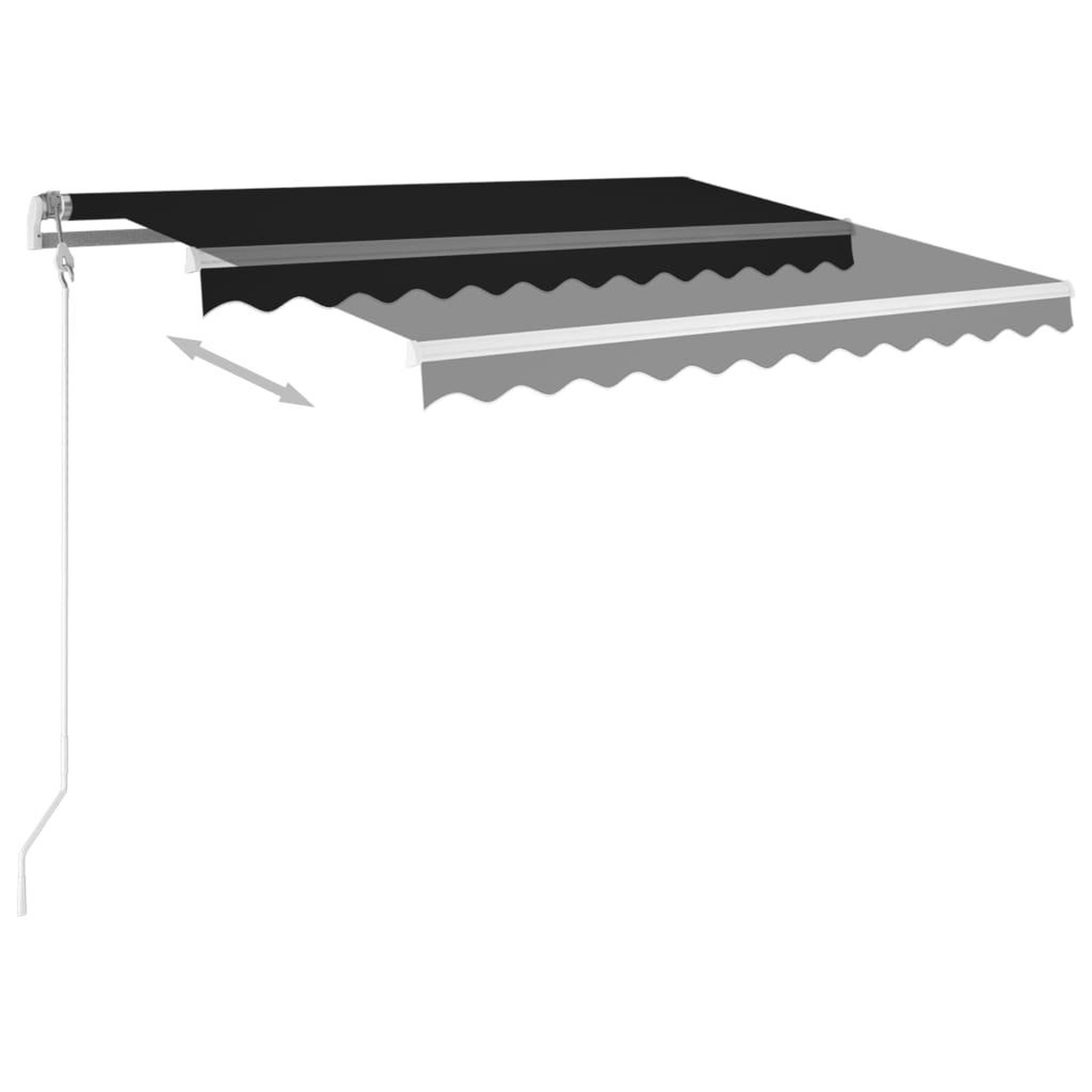 Voir la diapositive 3 : VIDAXL Auvent automatique capteur de vent et LED 300x250 cm Anthracite