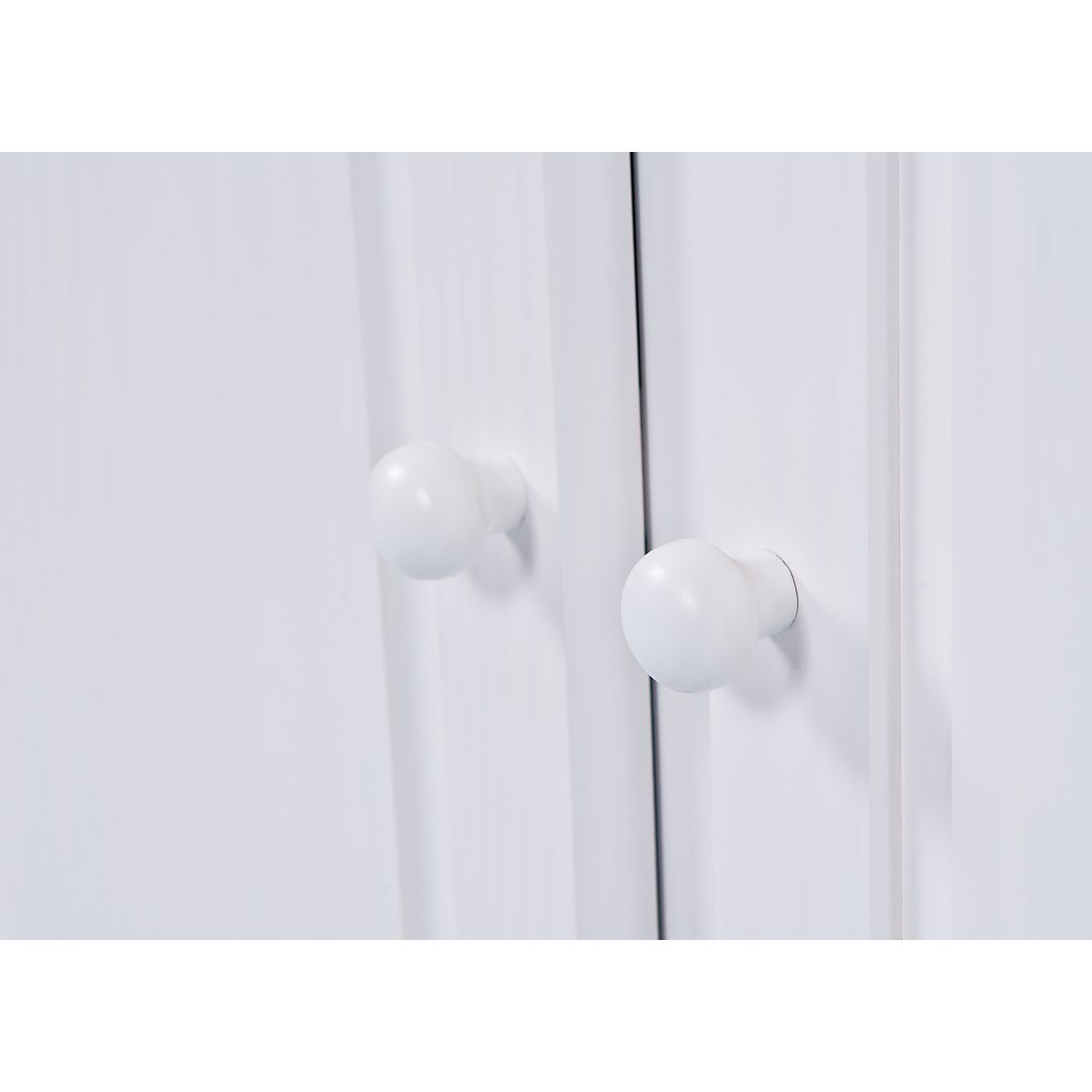 Buffet bas pin massif blanc - LUIS